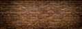 Panorama brick wall, a broad band of the surface of masonry Royalty Free Stock Photo