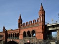 Panorama of the Bridge Oberbaumbruecke in Kreuzberg - Friedrichshain in Berlin