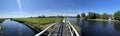 Panorama from a bridge over a canal in Kalenberg Royalty Free Stock Photo