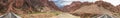 Panorama of Bridge over Colorado River in Grand Canyon Royalty Free Stock Photo