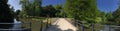 Panorama from a bridge over a river in the BÃÂ¼rger Park Royalty Free Stock Photo