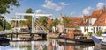 Panorama of bridges in Edam