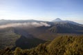 Panorama of Bromo volcano at sunrise, East Java, Indonesia Royalty Free Stock Photo