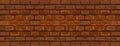 Panorama brown brick narrow base urban rectangular stones straight rows symmetrical background design background loft style
