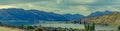 Panorama Dublin Bay on Lake Wanaka, Wanaka, Otago South Island, New Zealand Royalty Free Stock Photo