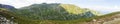 Panorama from Bucegi mountains and Omu peak Royalty Free Stock Photo