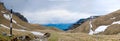 Panorama with the Bucegi Mountains plateau Royalty Free Stock Photo