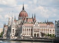 Panorama of Budapest with the Danube and the Parliament, Hungary. Royalty Free Stock Photo