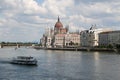 Panorama of Budapest with the Danube and the Parliament, Hungary. Royalty Free Stock Photo