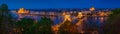 Panorama of Budapest, Hungary, with the Chain Bridge and the Par