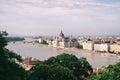Panorama of Budapest, Hungary, with the Parliament
