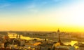 Panorama of Budapest by morning golden hour Royalty Free Stock Photo