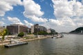 Panorama of Budapest old town, city by the Danube river Royalty Free Stock Photo