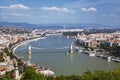 Panorama of Budapest, view from above. Royalty Free Stock Photo