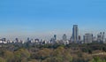 Panorama of Buenos Aires with smoke, Argentina Royalty Free Stock Photo