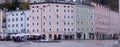 Panorama of buildings on the Kajetanerplatz in Salzburg