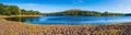 Panorama of Burrator Reservoir in Dartmoor National Park