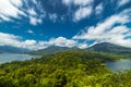 Panorama of Buyan and Tamblingan twin lakes on Bali island, Indonesia Royalty Free Stock Photo