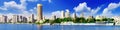 Panorama on Cairo, seafront of Nile River. Egypt. Royalty Free Stock Photo