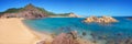 Panorama of Cala Pregonda beach in Menorca, Balearic islands Spain Royalty Free Stock Photo