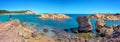 Panorama of Cala Pregonda beach in Menorca, Balearic islands Spain