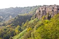 Panorama of Calcata, Italy. Royalty Free Stock Photo