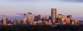 Panorama of Calgary at sunrise Royalty Free Stock Photo