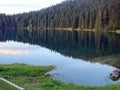 Montenegro. Black Lake Reserve. Amazing views of the evening nature. Royalty Free Stock Photo