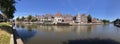 Panorama from the canal Het Grootdiep Royalty Free Stock Photo
