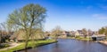 Panorama of the canal in small village Warten Royalty Free Stock Photo