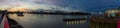 Panorama of Canary Wharf from Greenwich Royalty Free Stock Photo