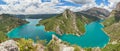 Panorama of Canelles reservoir, Lleida province, Spain