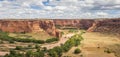 Panorama of Canyon de Chelly National Monument Royalty Free Stock Photo