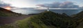 Panorama of Cape Reinga lighthouse at dusk