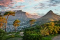 Panorama of Cape Town and Table mountain, view from Signal Hill South Africa Royalty Free Stock Photo