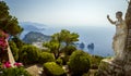 Panorama of Capri island from Mount Solaro Royalty Free Stock Photo