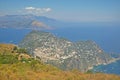 Panorama of Capri and overlooking one of the lagoons