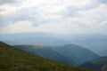 Ukrainian Carpathian Mountains. Mountain range Borzhava near the village Volovets Zakarpattya region. Ukraine. Royalty Free Stock Photo