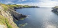 Panorama of Carreg Onnen Bay Along Pembrokeshire Coast Path