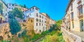 Panorama of Carrera del Darro street, Granada, Spain Royalty Free Stock Photo