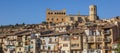 Panorama of the castle and church of Valderrobres Royalty Free Stock Photo