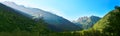Panorama of Caucasian mountains of Svaneti