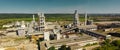 Panorama of the cement plant. Large cement plant Royalty Free Stock Photo