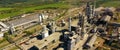 Panorama of the cement plant. Large cement plant Royalty Free Stock Photo