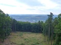 Panorama of central bohemia from a lookout above beroun city