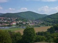 Panorama of central bohemia from a lookout above beroun city