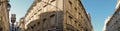 Panorama Central Lisbon, Baixa neighbourhood, facades and Elevador de Santa Justa