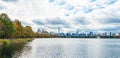 Panorama of a Central Park Autumn day Royalty Free Stock Photo