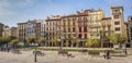 Panorama of the central square Plaza Del Castillo in Pamplona