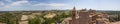 Panorama of Certaldo, in the middle of Valdelsa, Tuscany. Royalty Free Stock Photo